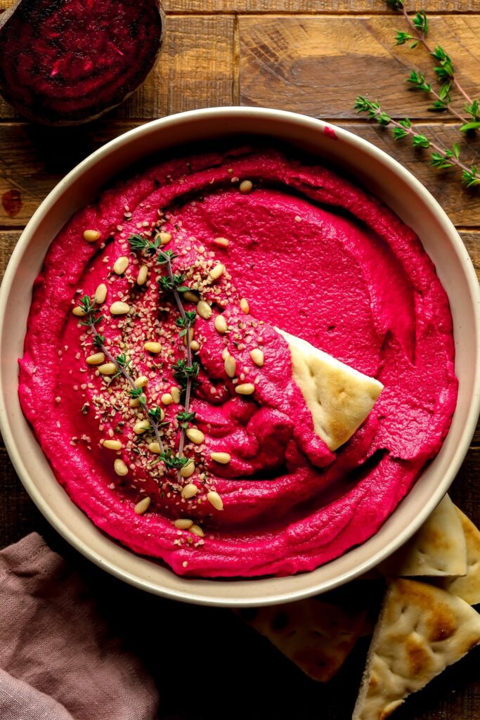 Hummus de beterraba