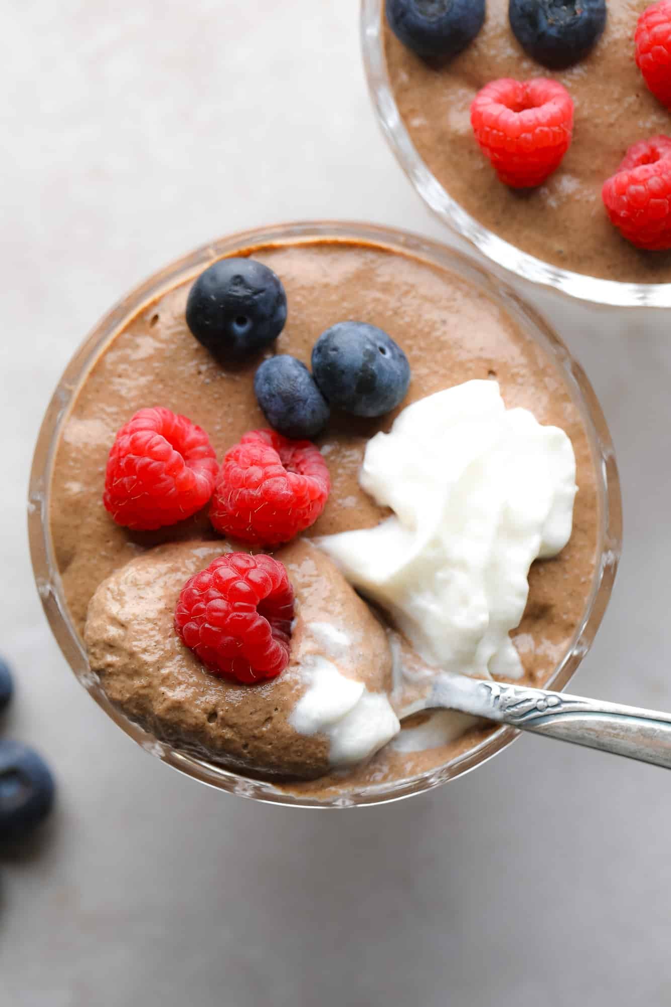 Pudim de chocolate chia