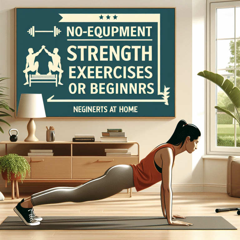 no-equipment strength exercises for beginners at home